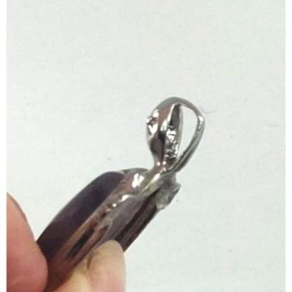 Silver-Plated Turtle Pendant or Figurine With Amethyst Stone Shell - Picture 9 of 10